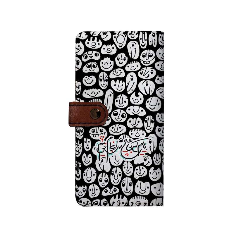     کیف پول چرمی ترمه طراحان ایده مدل بنددار کد prs212