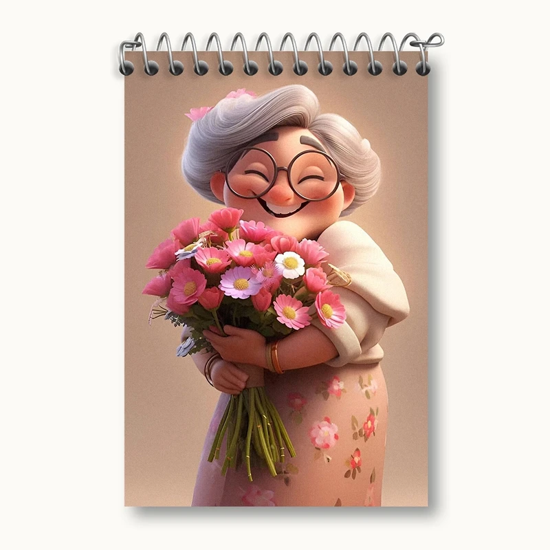 دفتر یادداشت 50 برگ خندالو مدل مادربزرگ کد F971