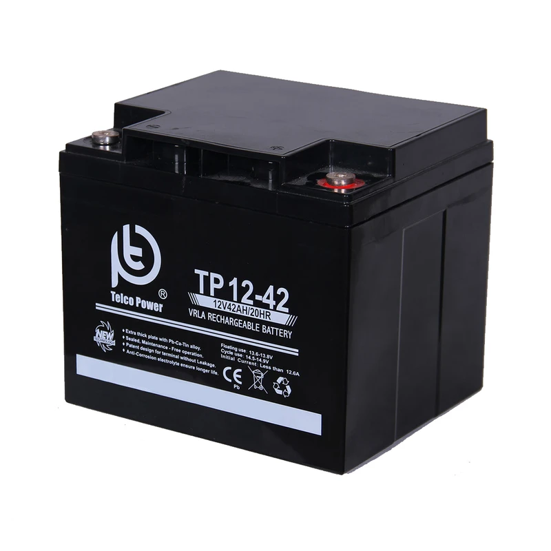 باتری ups با ولتاژ 12 ولت و شدت جریان 42 آمپرساعت تلکو پاور مدل tp1242