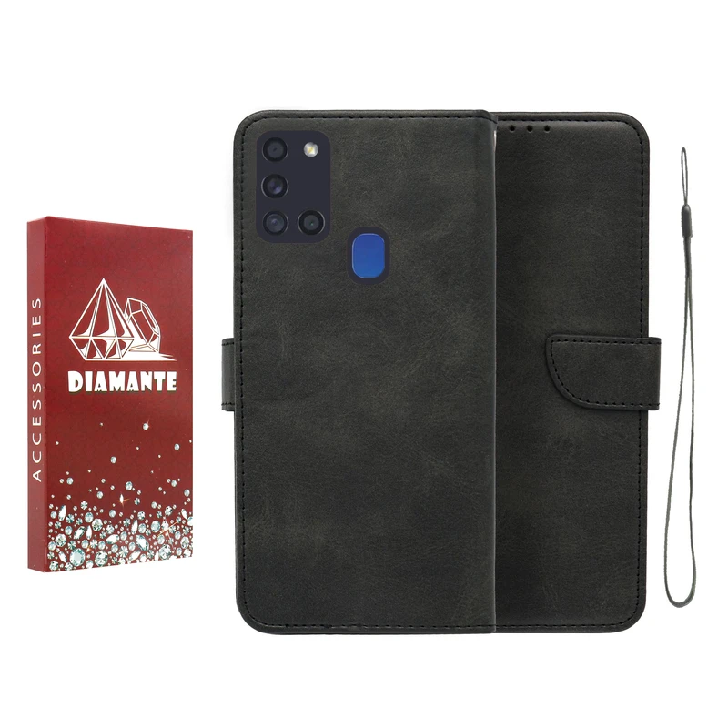 کیف کلاسوری دیامانته مدل Scusa Rd مناسب برای گوشی موبایل سامسونگ Galaxy A21s به همراه بند آویز