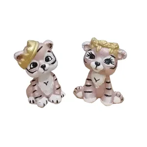 مجسمه مدل ببر شاه و ملکه کد 7654 مجموعه دو عددی