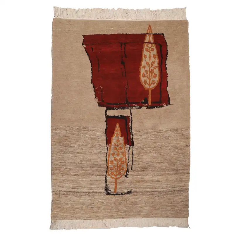 گبه دستباف چهار متری مدل مدرن کد 4020303