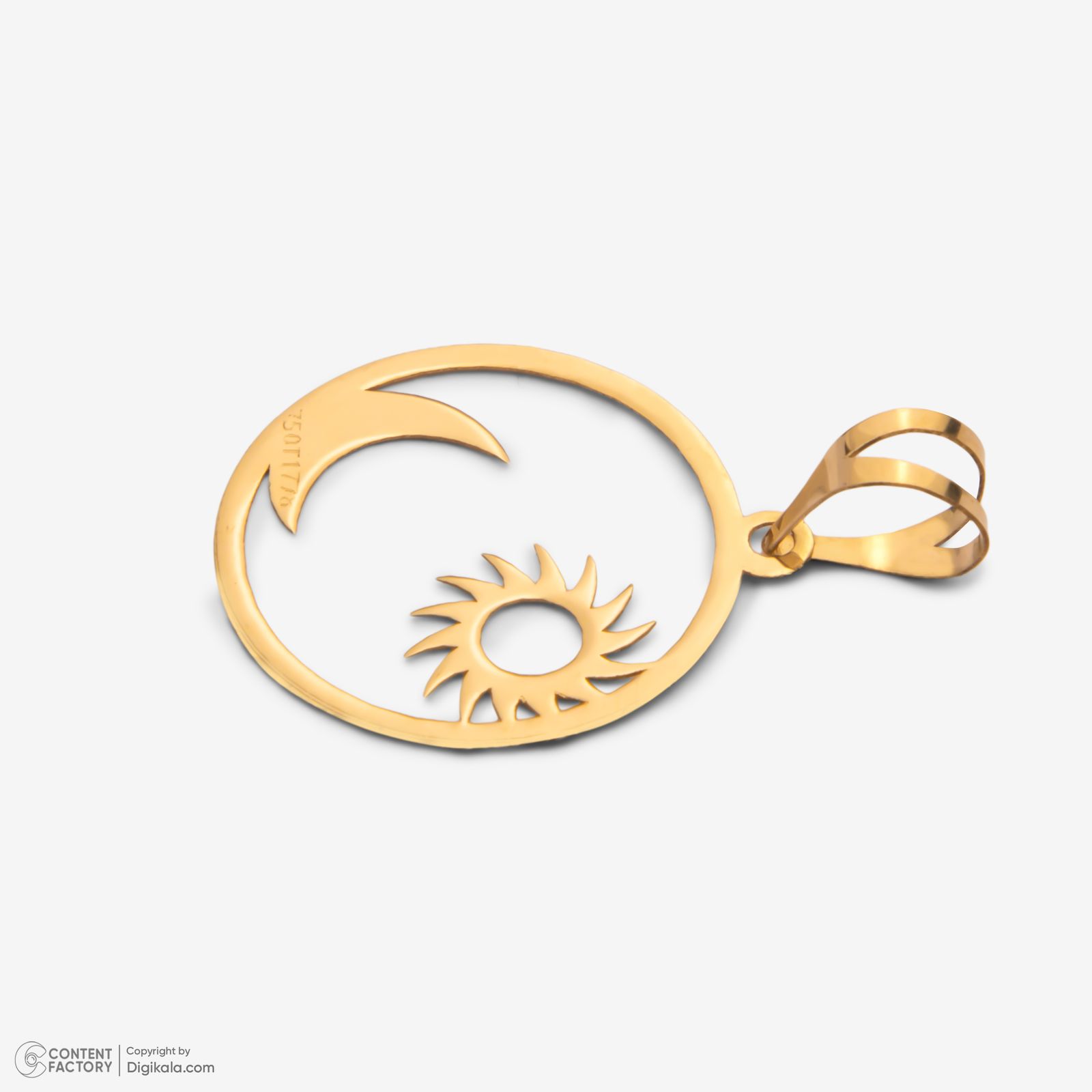 آویز گردنبند طلا 18 عیار زنانه مایا ماهک طرح ماه و خورشید کد MM2163 -  - 4
