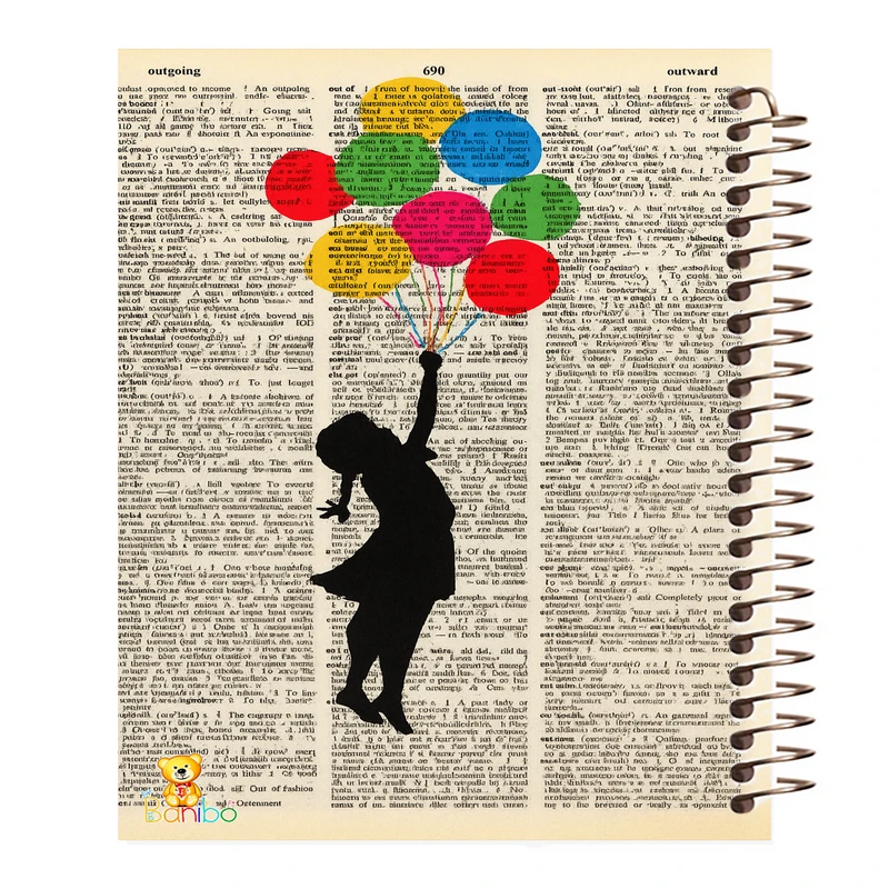 دفتر نقاشی 50 برگ بانیبو مدل دختر و بادکنک کد 2724