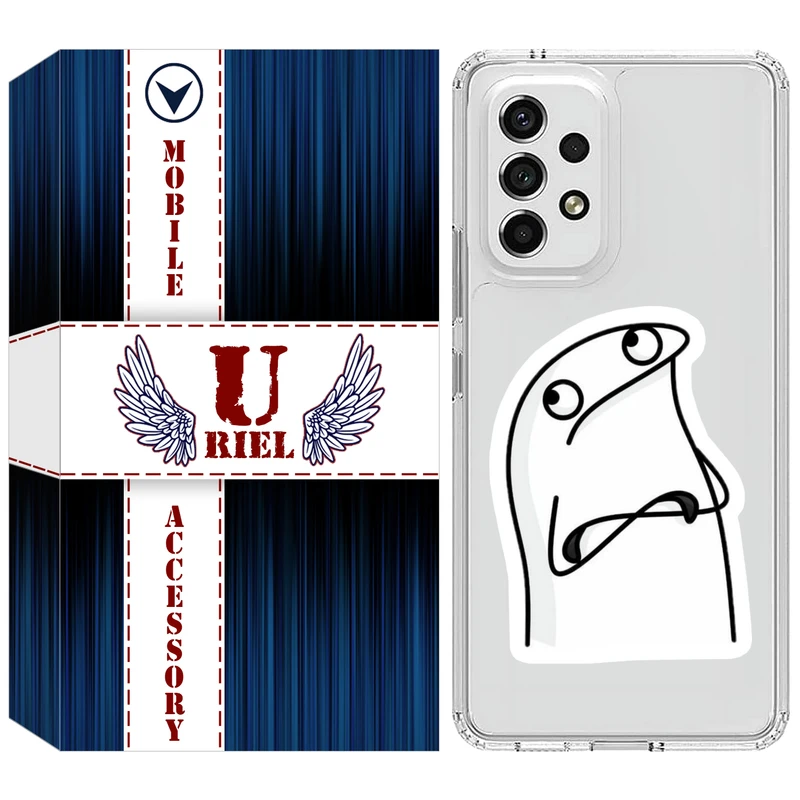 کاور ژله ای یوریل قاب مدل Clear کد 80 طرح کلافه مناسب برای گوشی موبایل سامسونگ Galaxy A52 / A52s