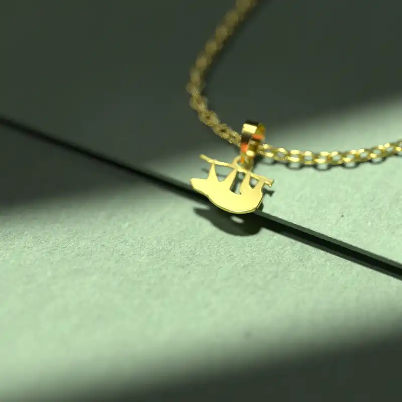 گردنبند طلا 18 عیار زنانه مدوپد مدل تنبل کد B3-1-1115