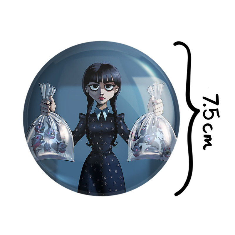 آینه جیبی خندالو طرح ونزدی Wednesday مدل تاشو کد 22060