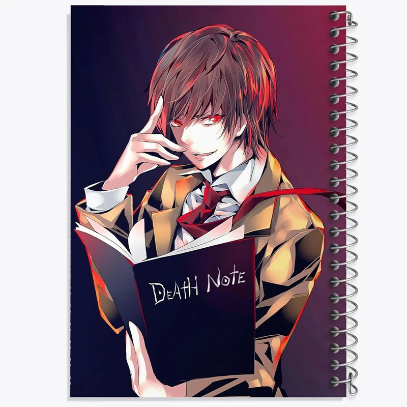 دفتر ژورنال نویسی 50 برگ خندالو مدل نقطه ای طرح لایت یاگامی انیمه دفترچه مرگ Death Note کد 4934