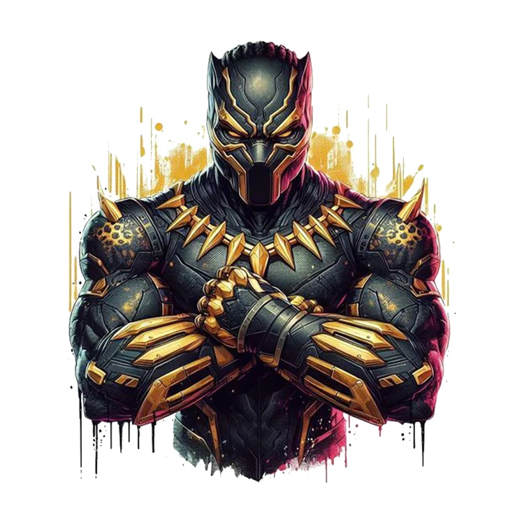 استیکر پارچه و لباس پاد آفرین مدل ببر سیاه کد 1197