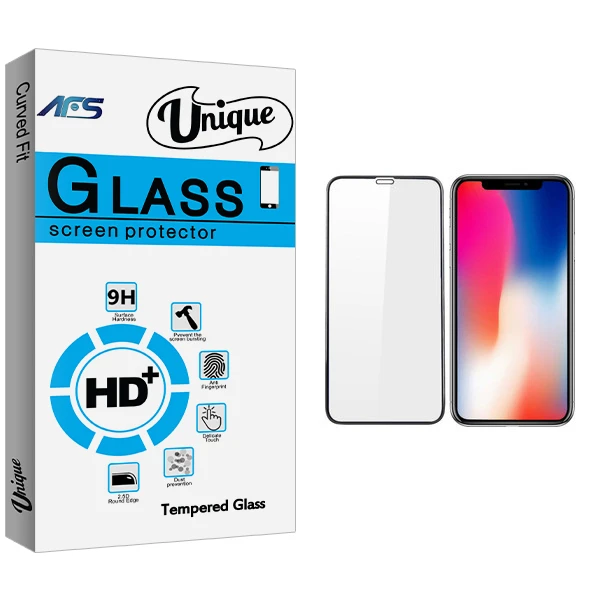 محافظ صفحه نمایش ای اف اس مدل Unique Glass مناسب برای گوشی موبایل اپل iPhone X/XS