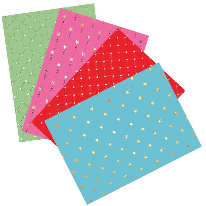 کاغذ کادو تیما مدل STAR مجموعه 4 عددی کاغذ کادو تیما مدل STAR مجموعه 4 عددی