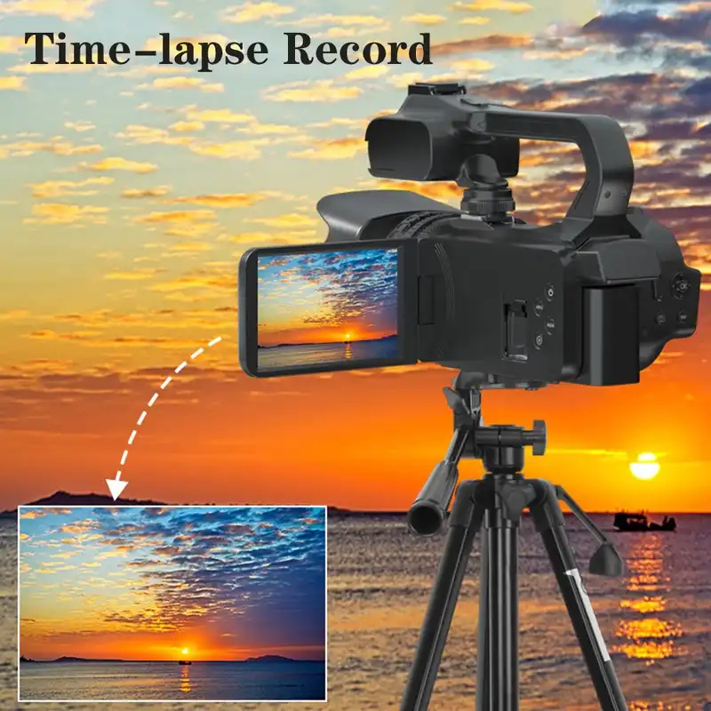 دوربین فیلم برداری مدل   4K Ultra HD 64MP Streaming 4.0 With 32G SD Card