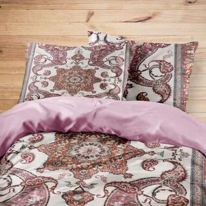 سرویس روتختی مدوپد طرح فرش قم ترنج و بته مدل C-Ghom007 یک نفره 4 تکه