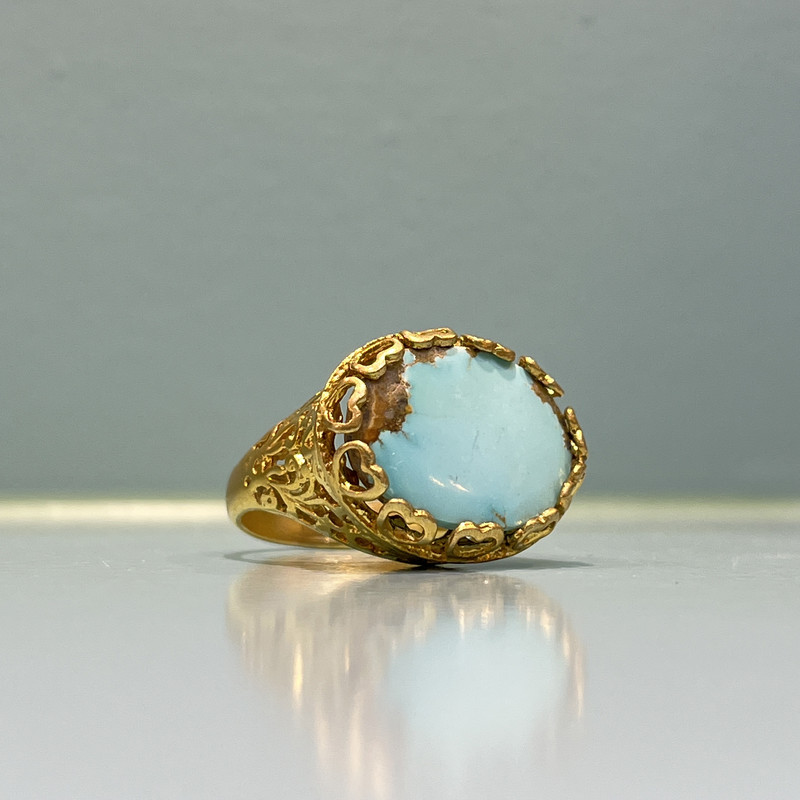 انگشتر نقره زنانه مدل دستساز فیروزه نیشابوری انگشتر نقره زنانه مدل دستساز فیروزه نیشابوری