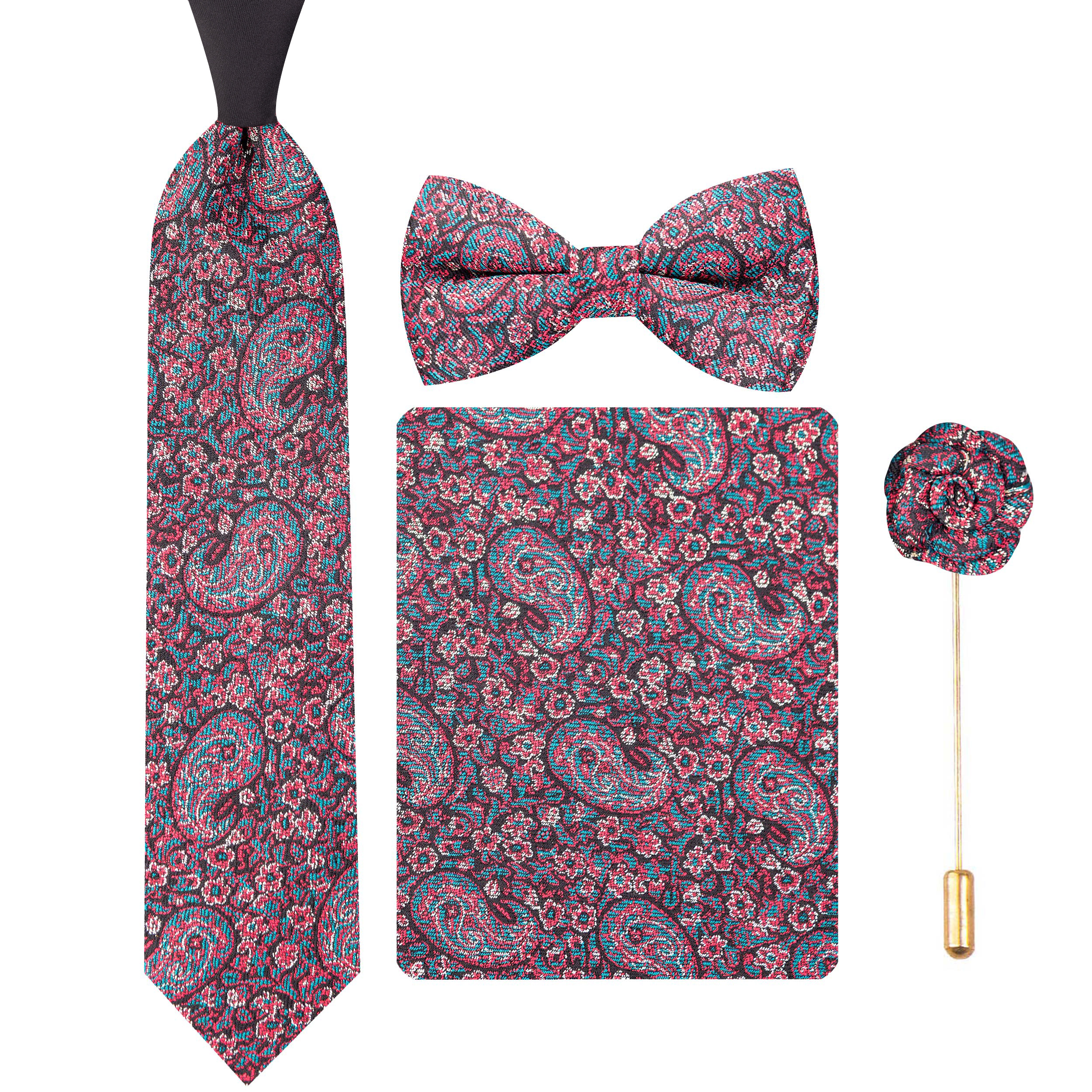 ست کراوات و پاپیون و گل کت و دستمال جیب مردانه جیان فرانکو روسی مدل GF-PA2230-PU 