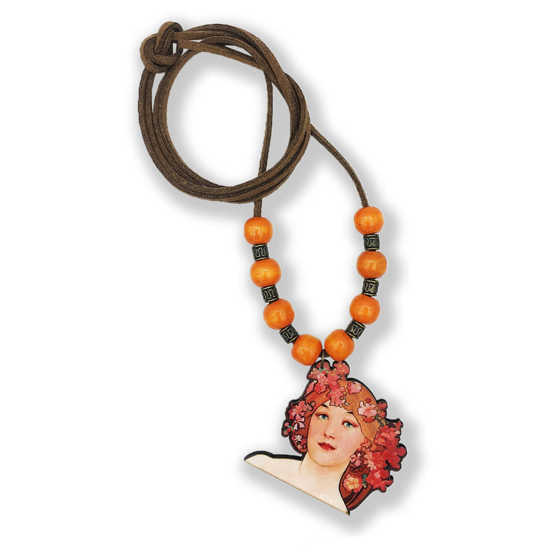 گردنبند دخترانه مدل آلفونس موخا کد g013