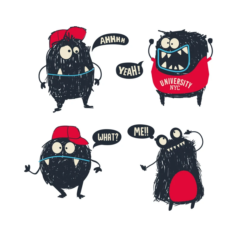 استیکر کلید و پریز گراسیپا مدل هیولا های با نمک مجموعه 4 عددی