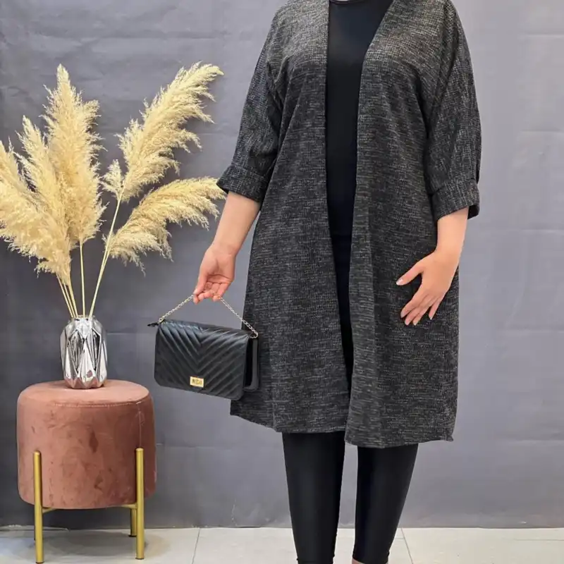 مانتو زنانه مدل پاییزه موهر پشمی 3