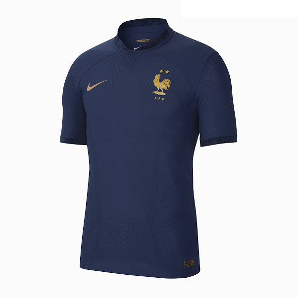 تی شرت آستین کوتاه ورزشی مردانه مدل کیت اول فرانسه 2023 جام جهانی قطر