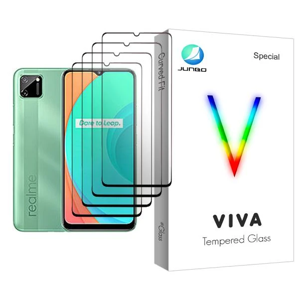 محافظ صفحه نمایش جانبو مدل Viva Glass MIX004 مناسب برای گوشی موبایل ریلمی C11 بسته چهار عددی