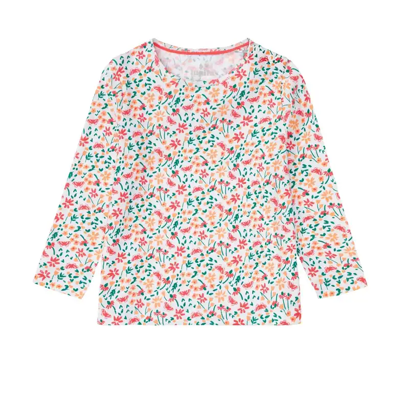 تی شرت آستین بلند دخترانه لوپیلو مدل پنبه ای کد 13004230 مجموعه دو عددی