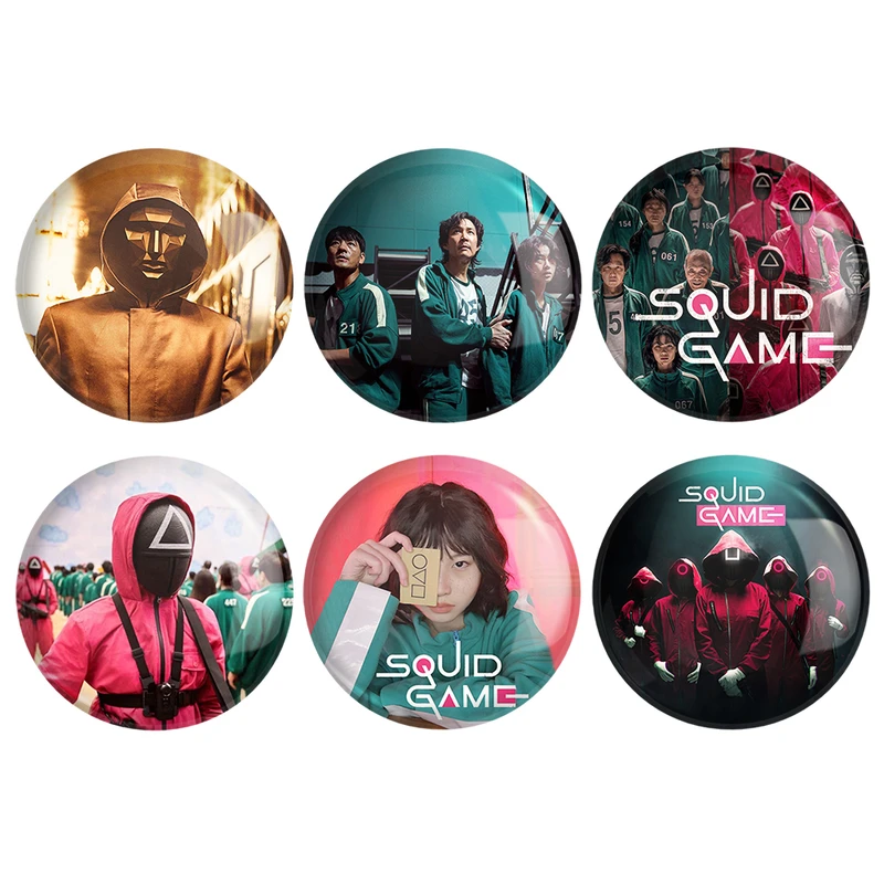 مگنت خندالو طرح Squid Game کد 403A مجموعه 6 عددی