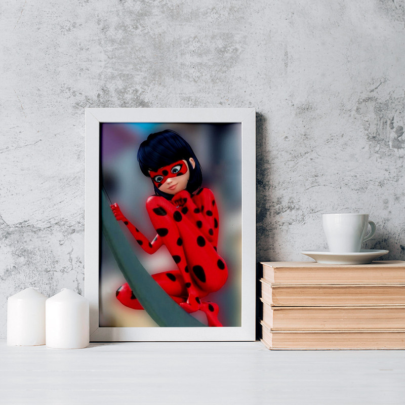 تابلو کودک خندالو مدل دختر کفشدوزکی کد 3455