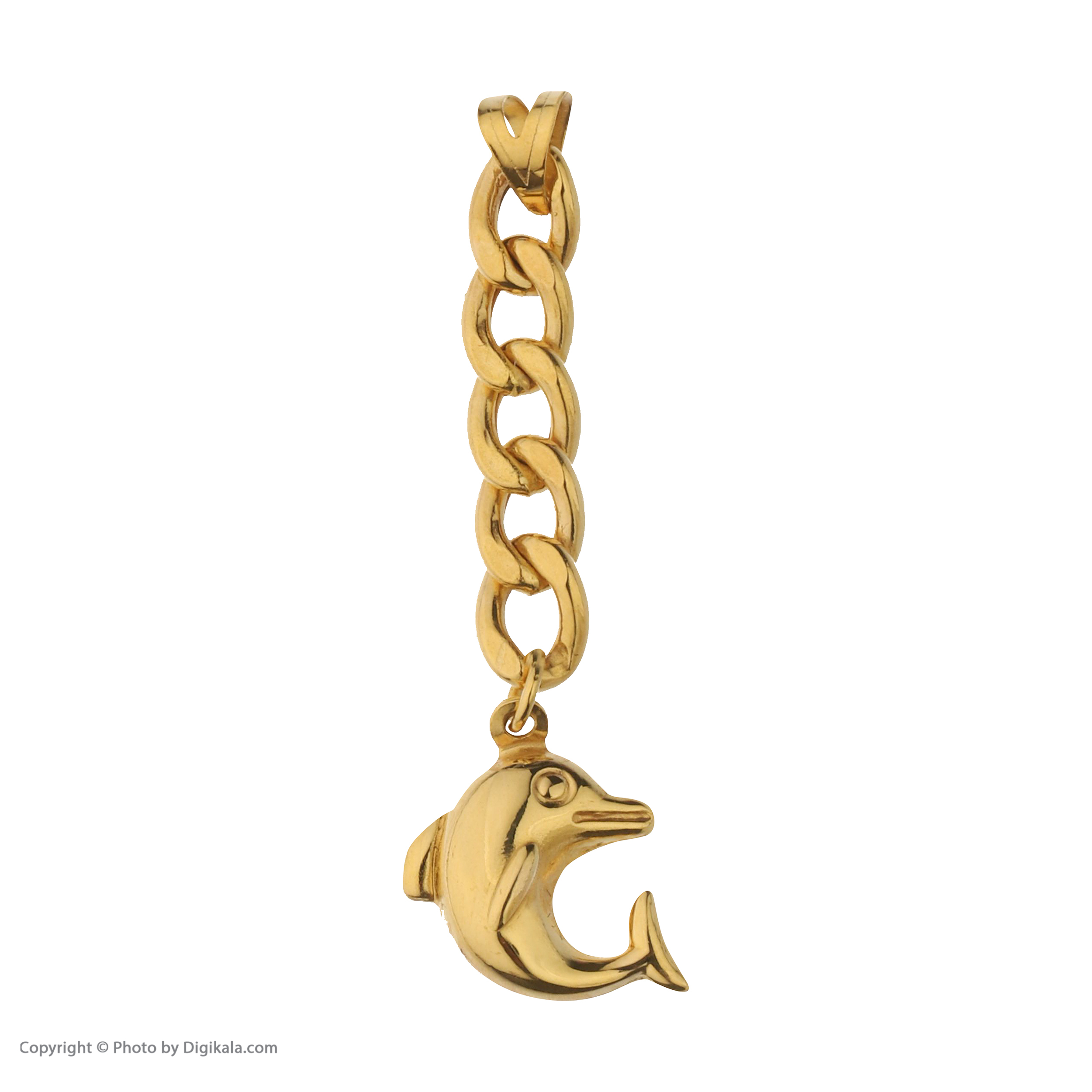 آویز گردنبند طلا 18 عیار زنانه مایا ماهک مدل MM1610 طرح کارتیه و دلفین 3بعدی