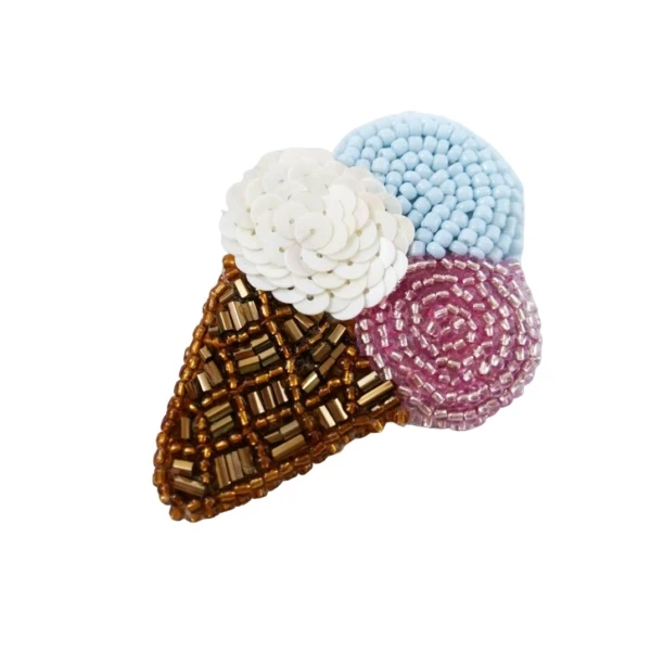 گل سینه زنانه مدل بستنی اسکپی