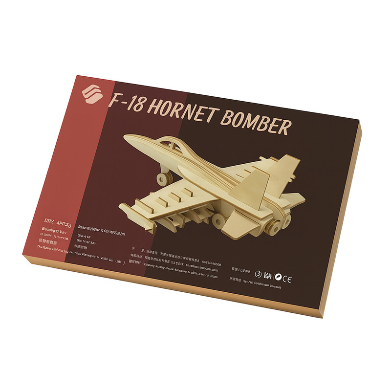 ساختنی 47 تکه مدل F-18 چوبی کد BOBO224