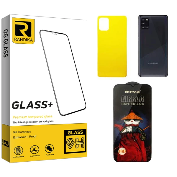 محافظ صفحه نمایش راندیکا مدل ProAirbag مناسب برای گوشی موبایل سامسونگ Galaxy A31  به همراه محافظ پشت گوشی