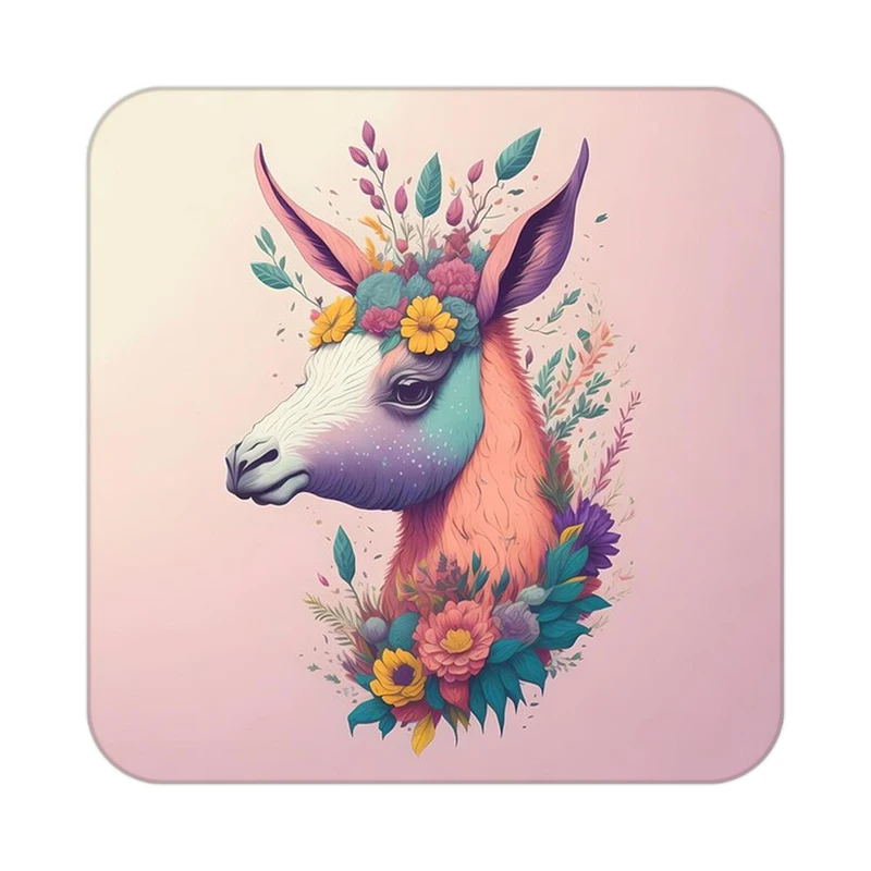 زیر لیوانی کاکتی طرح حیوانات رنگی مدل mp27021