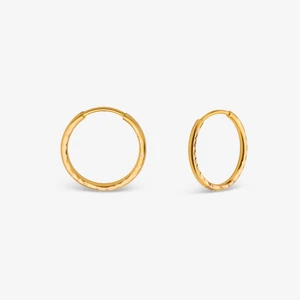 گوشواره حلقه ای طلا کم اجرت 18 عیار زنانه ناریا مدل s8