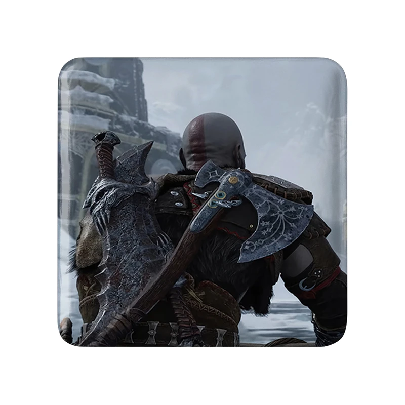 مگنت خندالو طرح کریتوس  گاد آف وار مدل مربعی کد 30410