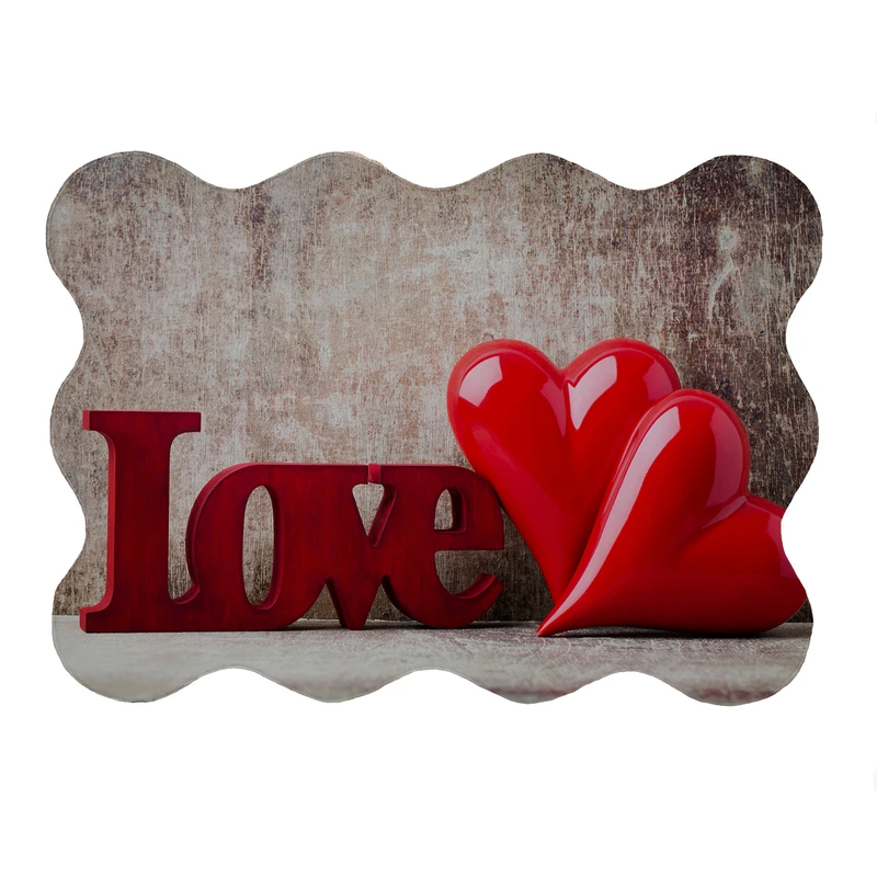 پادری مدل دالبر طرح قلب کد 6237 سایز 80x110 سانتی متر 