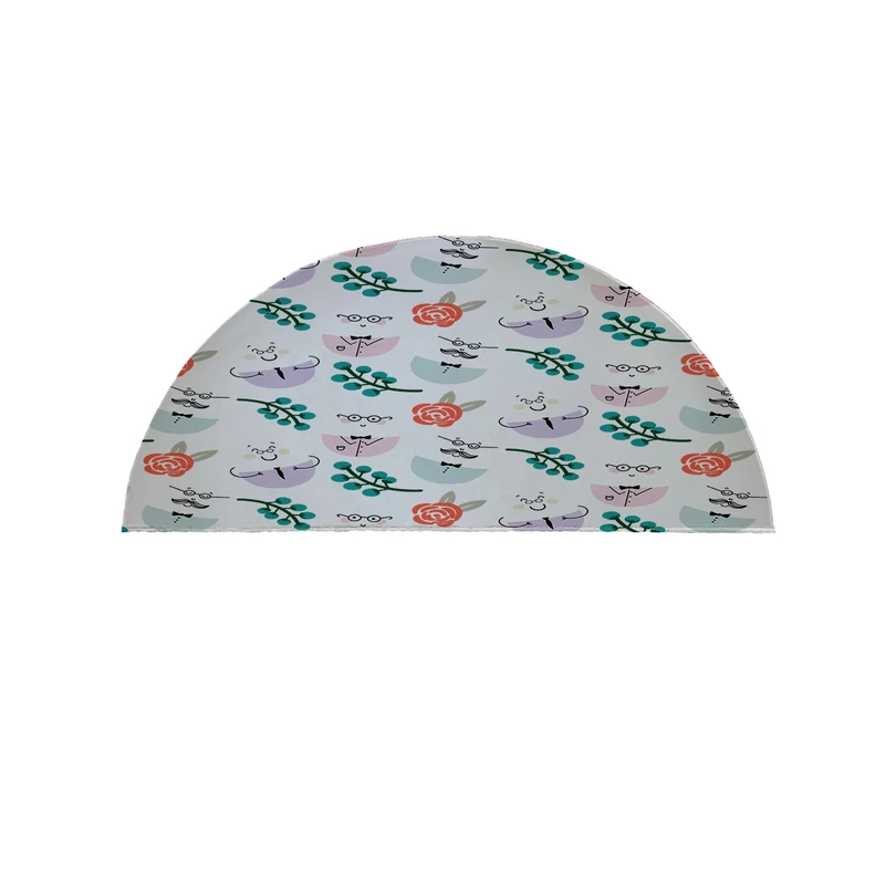 پادری مدل نیم دایره طرح گل کد 9408 سایز 90×45 سانتی متر