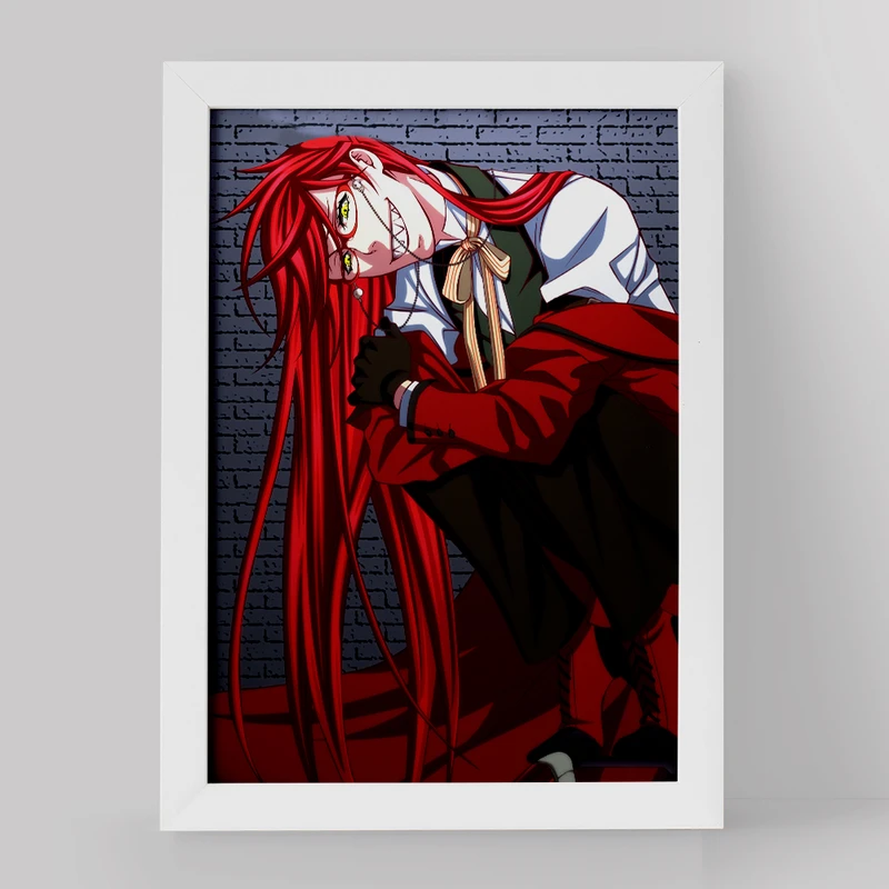 تابلو خندالو مدل گریل انیمه خادم سیاه کد 16328