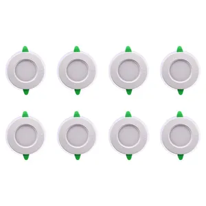 لامپ توکار 9 وات پارس شعاع توس مدل گلاریس دایره‌ای بسته 8 عددی