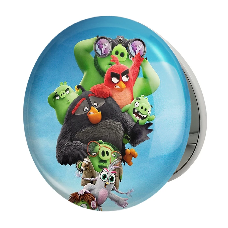 آینه جیبی خندالو طرح پرندگان خشمگین Angry Birds مدل تاشو کد 13874 