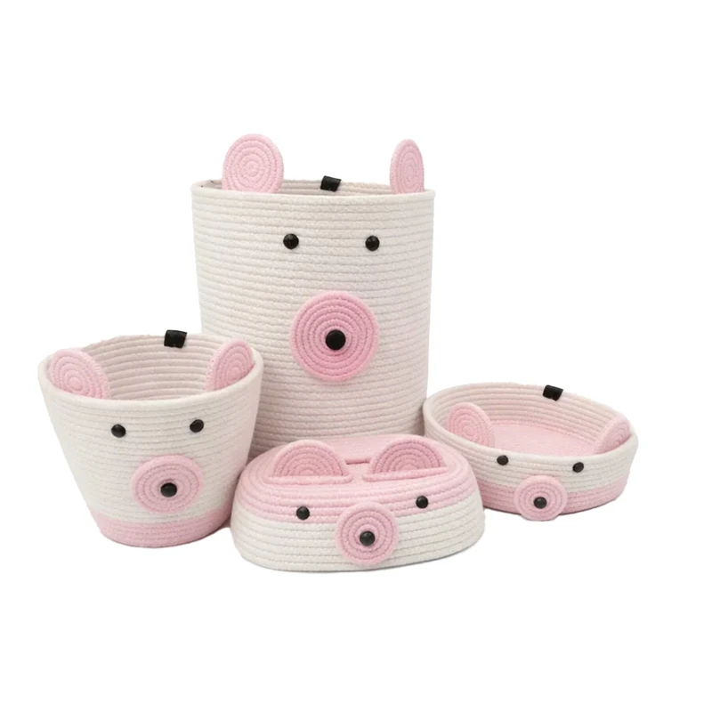 ست سبد وسایل کودک مدل قیطان دوزی تدی مجموعه 4 عددی