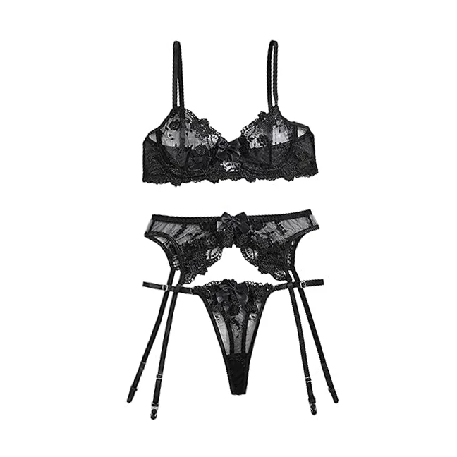 ست شورت و سوتین زنانه مدل 11478 به همراه نگهدارنده جوراب