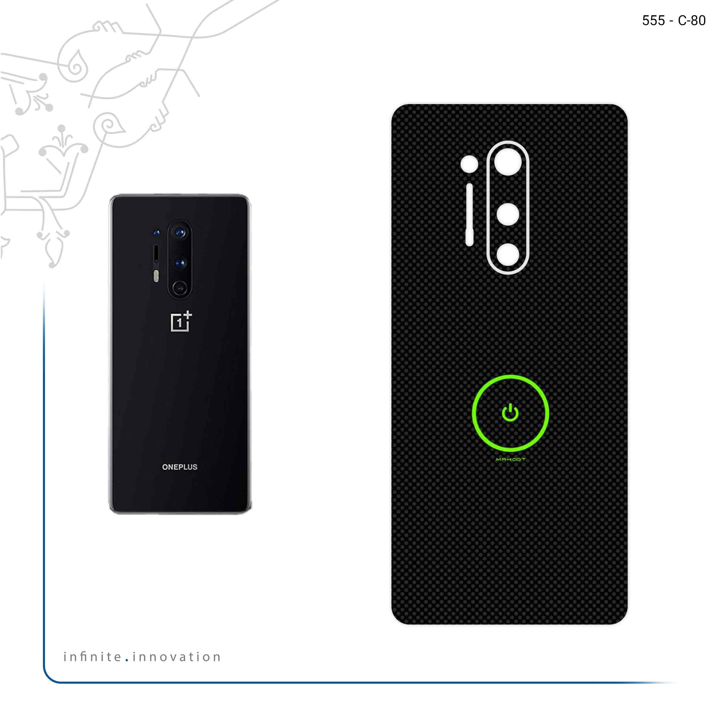 برچسب پوششی ماهوت مدل Minimal Power Button مناسب برای گوشی موبایل وان پلاس 8 Pro