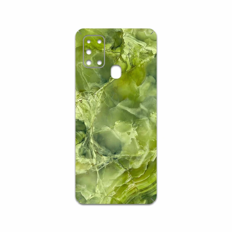 برچسب پوششی ماهوت مدل Green Crystal Marble مناسب برای گوشی موبایل سامسونگ Galaxy A21s