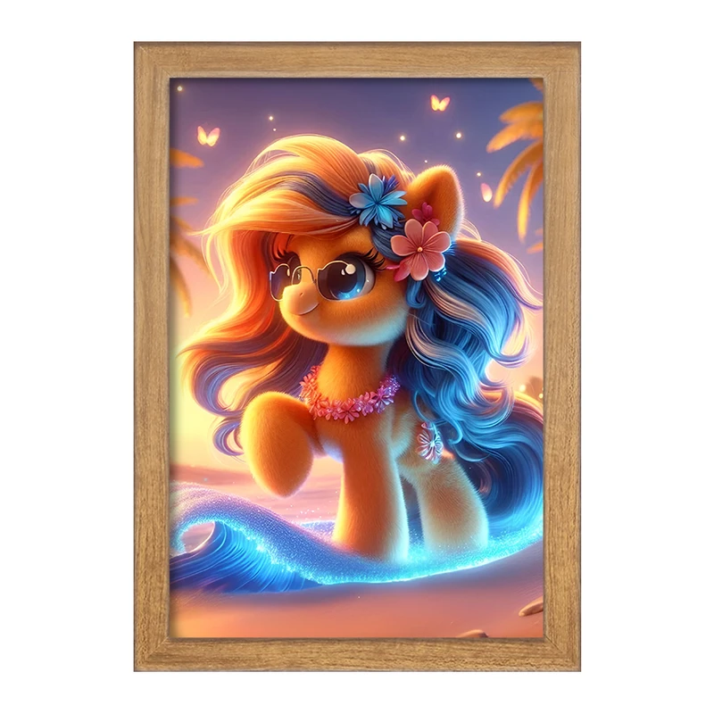 تابلو خندالو مدل اسب پونی کد F6075