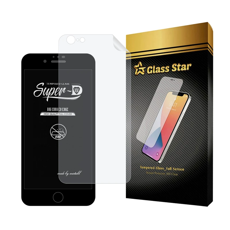 محافظ صفحه نمایش گلس استار مدل SUPNABKGS مناسب برای گوشی موبایل اپل iPhone 6 / iPhone 6s به همراه محافظ پشت گوشی هیدروژل