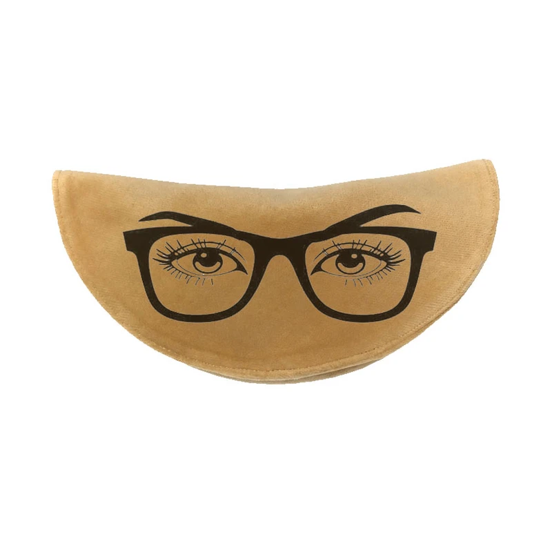 کیف عینک زنانه مدل مخمل طرح چشم
