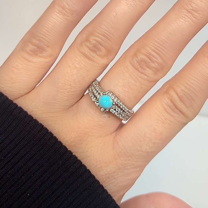 انگشتر نقره زنانه مدل فیروزه نیشابور کد M1148 انگشتر نقره زنانه مدل فیروزه نیشابور کد M1148