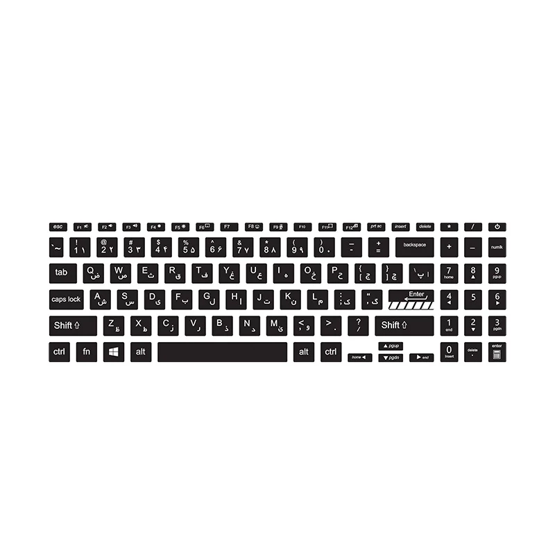 برچسب حروف فارسی کیبورد توییجین و موییجین مدل BLACK مناسب برای لپ تاپ ایسوس  VivoBook 16X OLED K3605Z