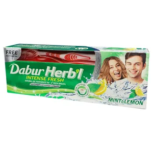 خمیردندان دابور هربال مدل Intense Fresh وزن 150 گرم به همراه مسواک با برس متوسط