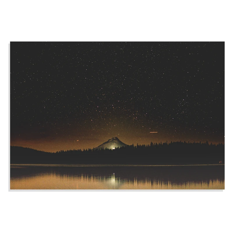 پوستر طرح شب پر ستاره در طبیعت Starry Night Sky in Nature مدل NV0864